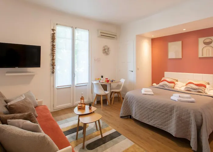 Studio Blvd Carnot 10 Min Palais Festivals - Balcony & Ac Cannes
