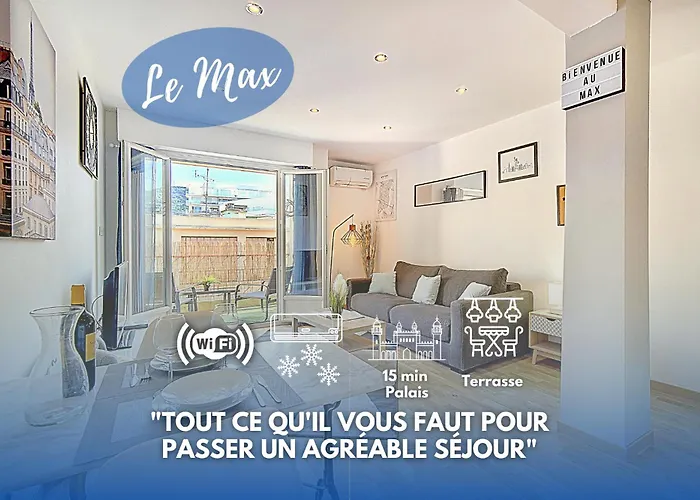 Le Max et Leo - 600m plage - Verrière côte d'Azur Cannes