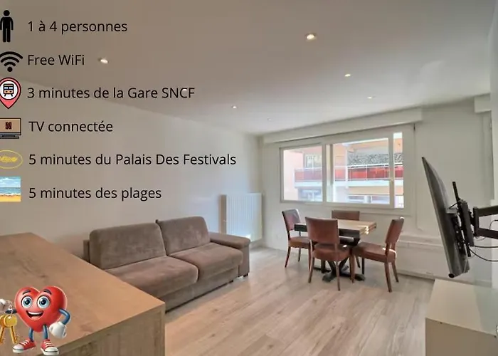 Appartement plein centre proche Palais et plages Cannes