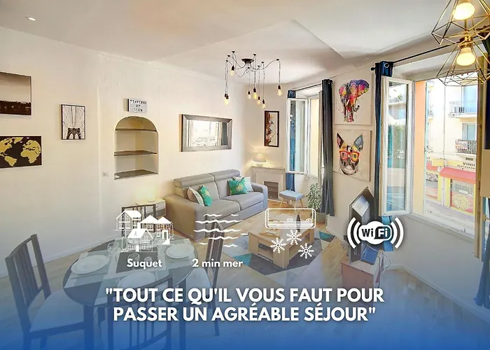 le Clem - 100m des plages - Suquet - Verrière Côte d’Azur Cannes