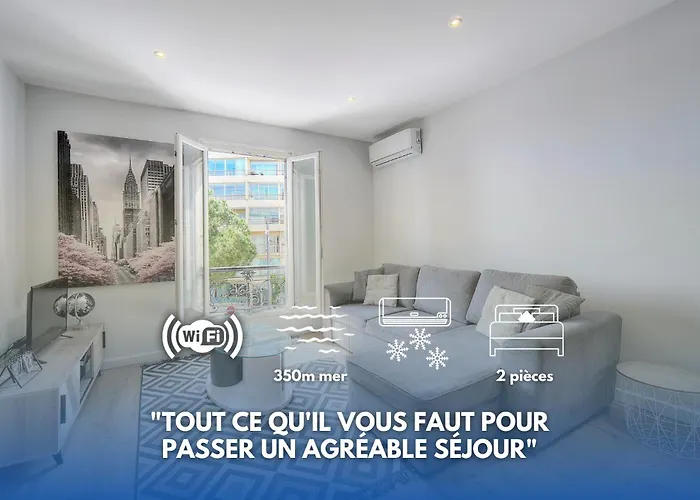 Le Érvé-350M Plage-Wifi Clim-VCA Cannes